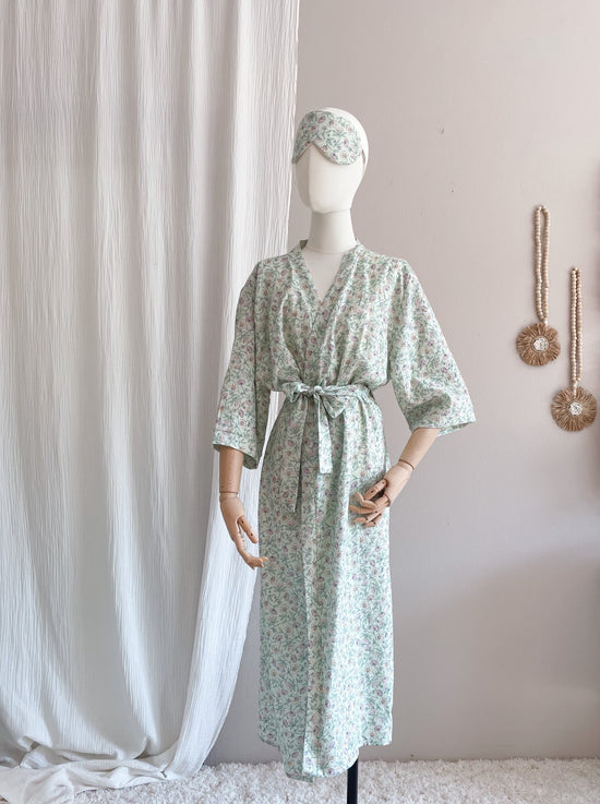 Linen + viscose kimono / mint