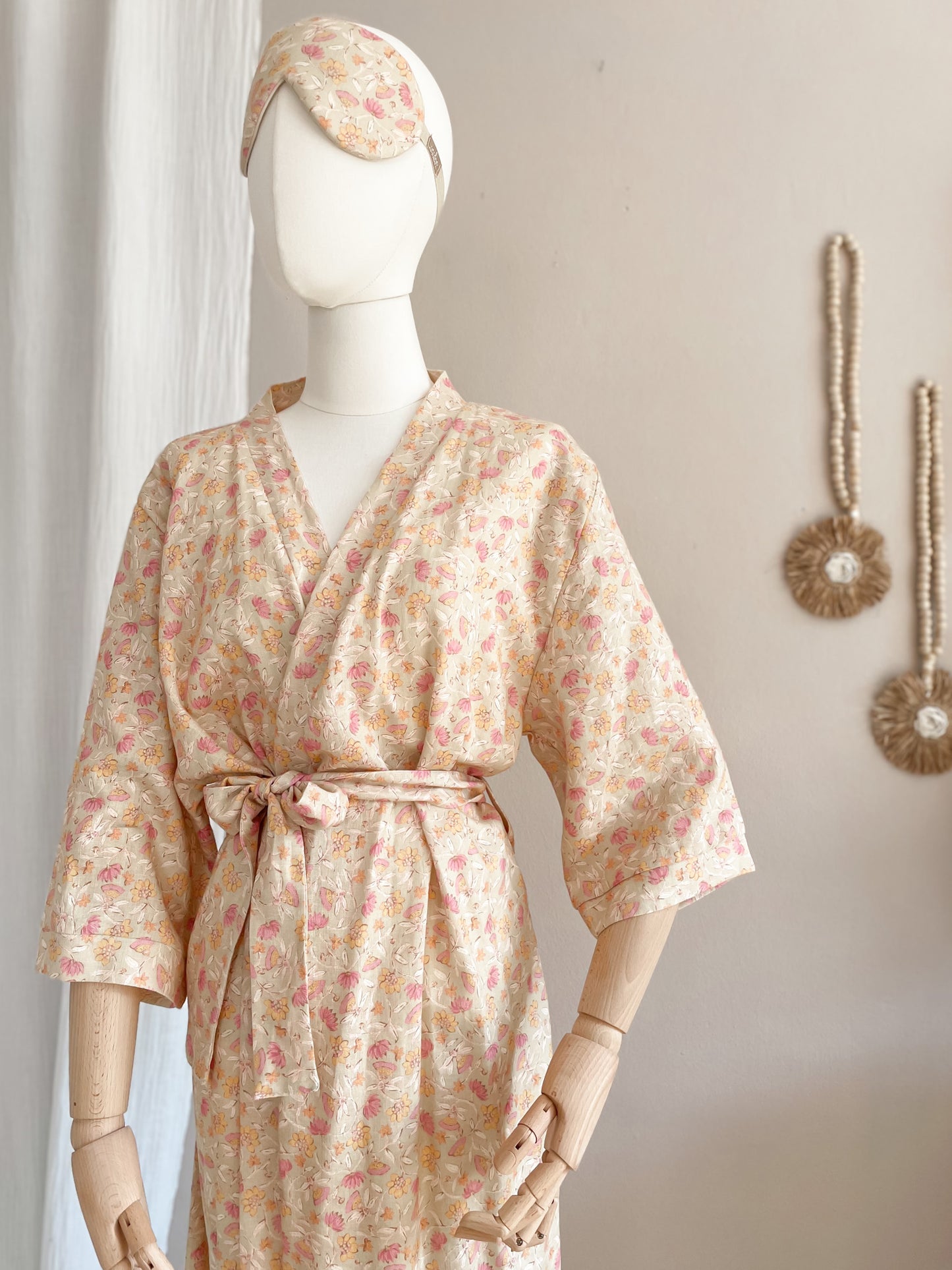 Linen + viscose kimono / pistachio