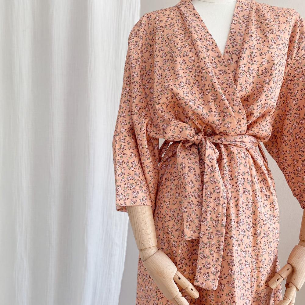 
                      
                        Linen + viscose kimono / little flowers - peach
                      
                    