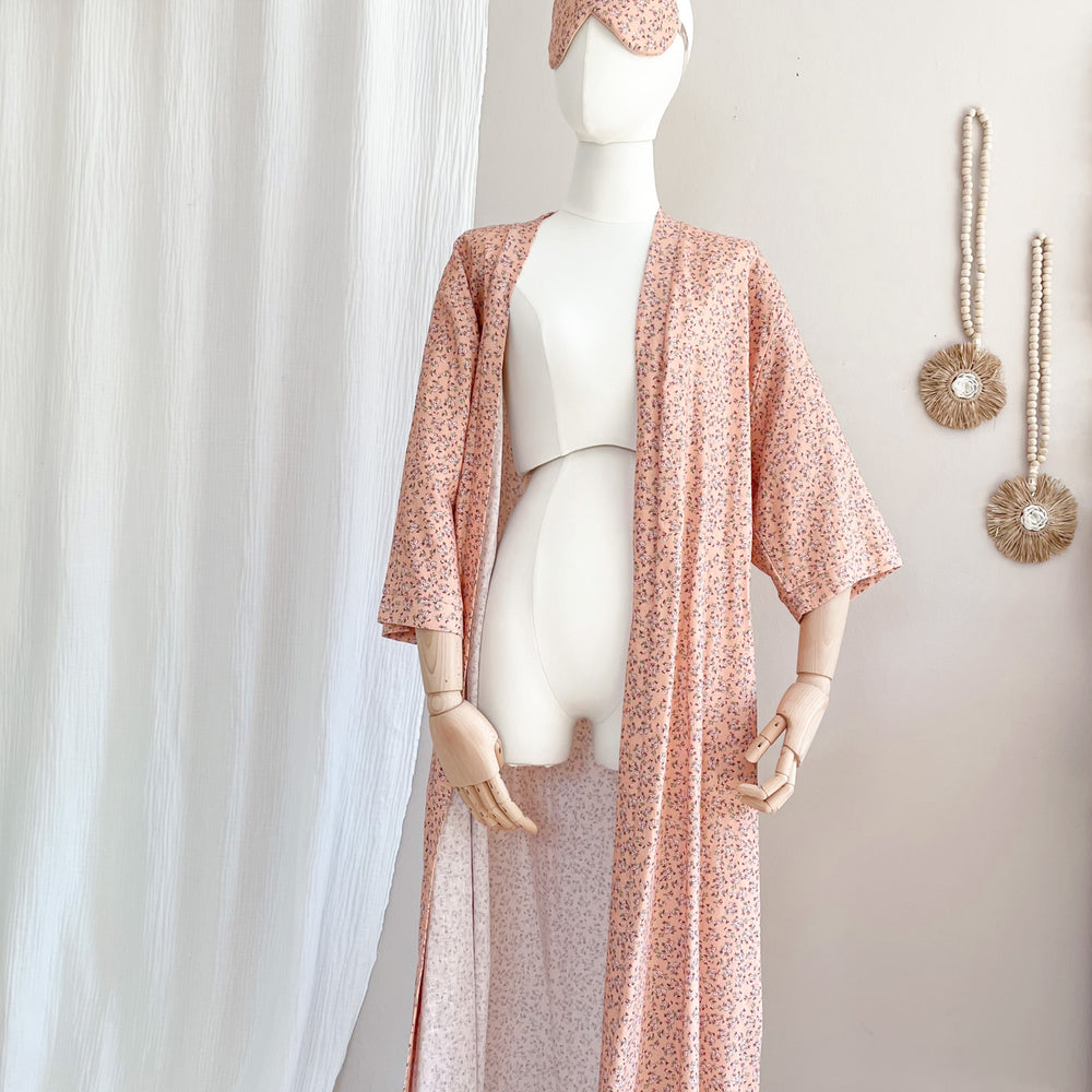 
                      
                        Linen + viscose kimono / little flowers - peach
                      
                    