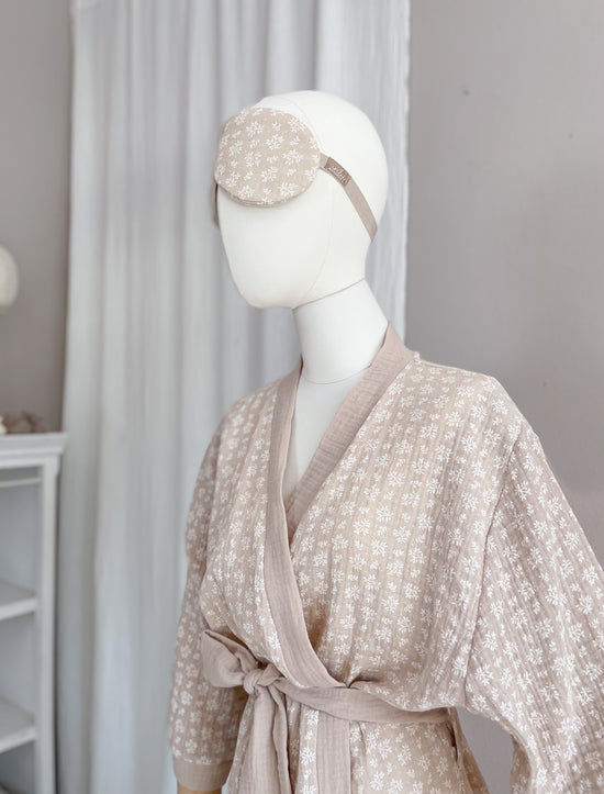 Muslin kimono /  branches - beige