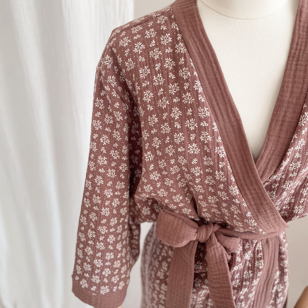 
                      
                        Muslin kimono / branches - dark mauve
                      
                    