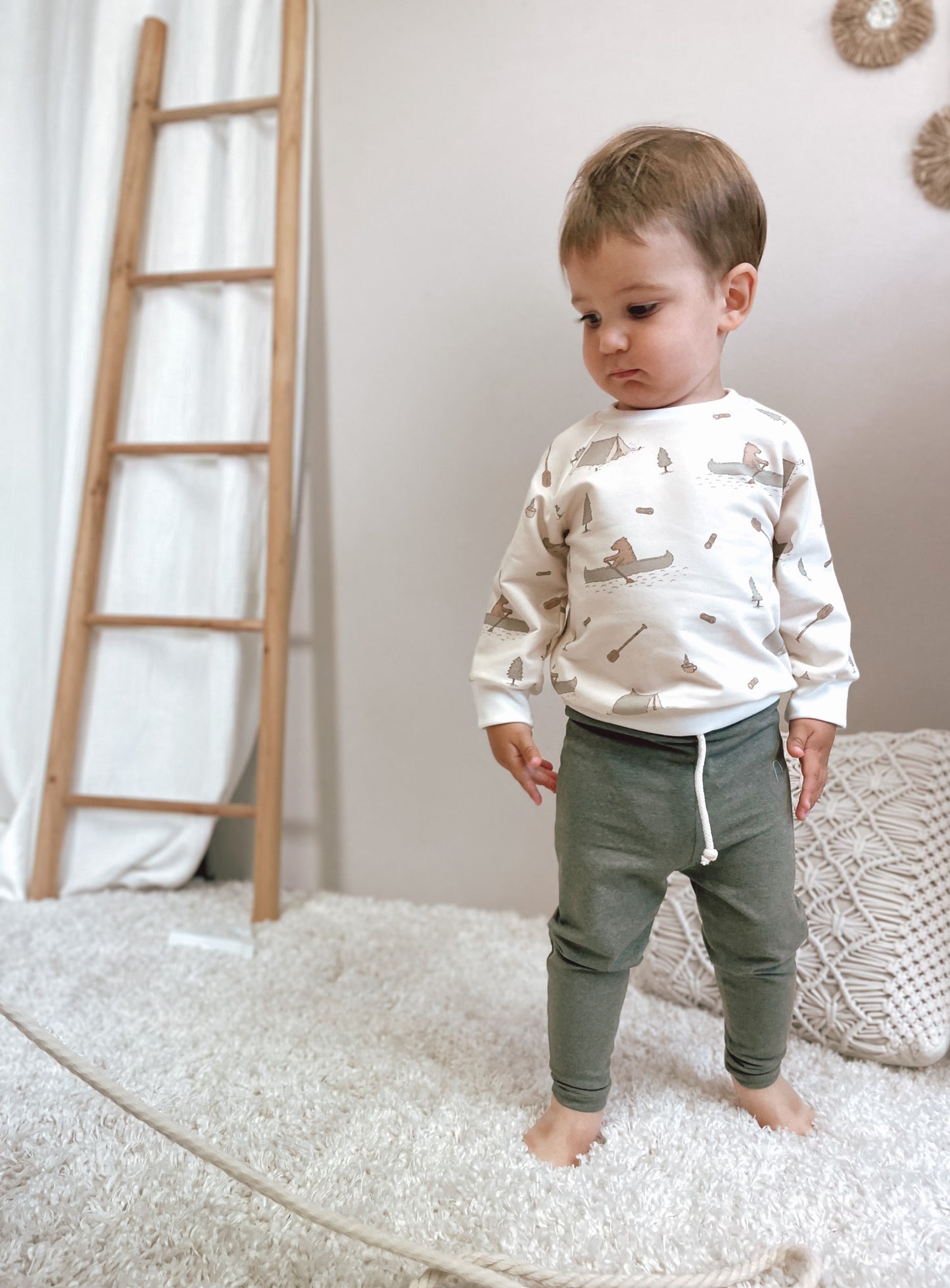 Baby cotton sweatshirt / boho camp - boys