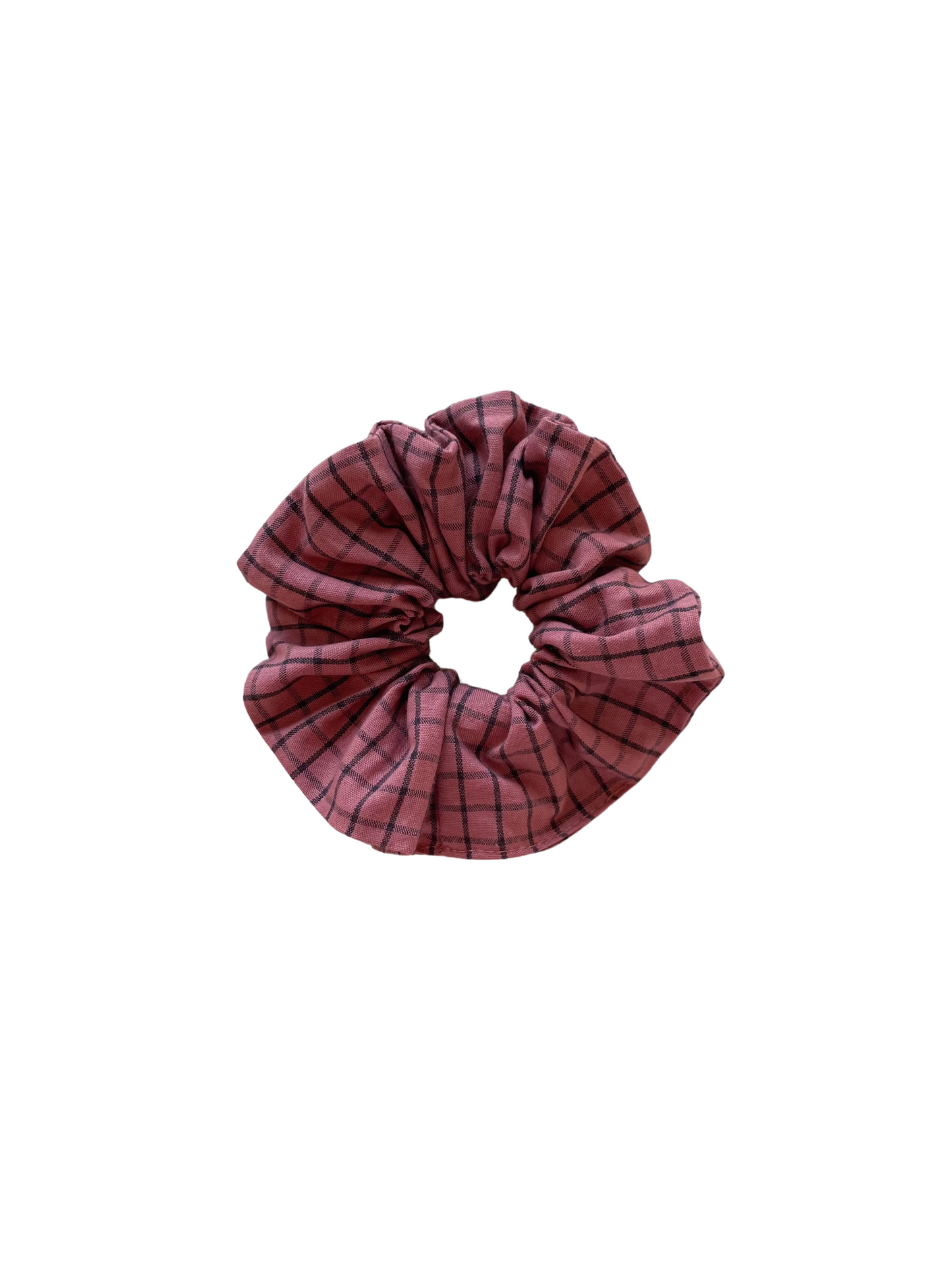 Scrunchie / checkers - burgundy
