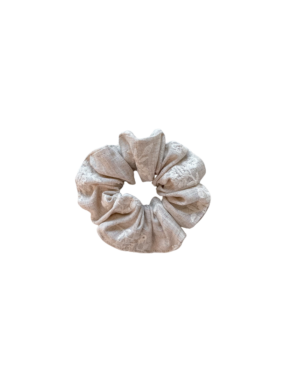 Scrunchie / embroidered linen