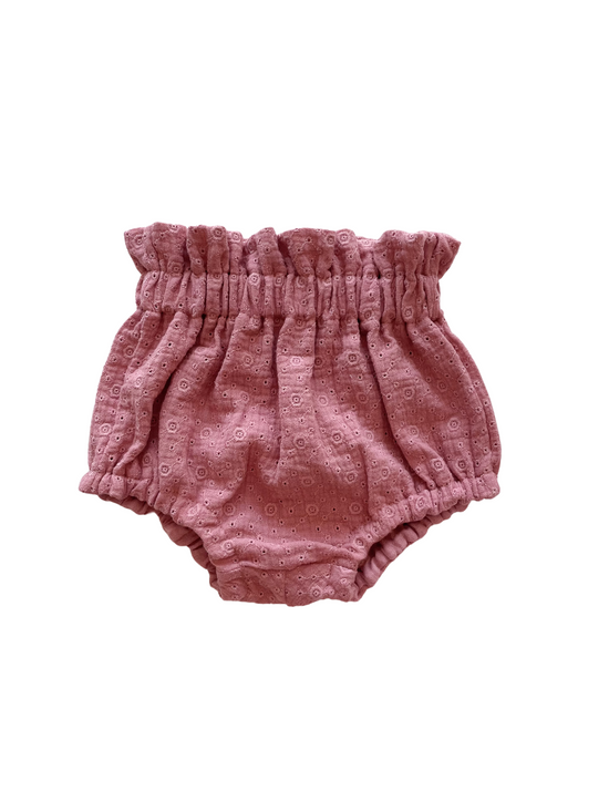 Baby bloomers / embroidered rose