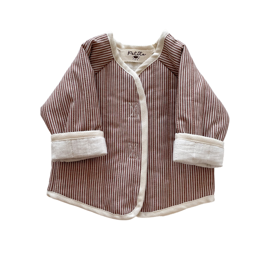 
                      
                        Baby & toddler teddy jacket / stripes - chestnut
                      
                    