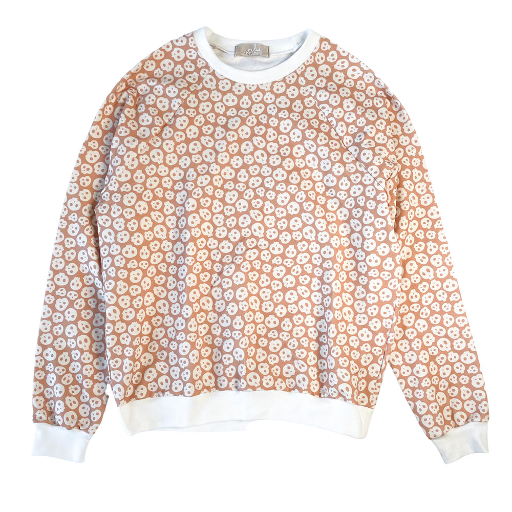 Halloween Cotton Sweatshirt / caramel skulls