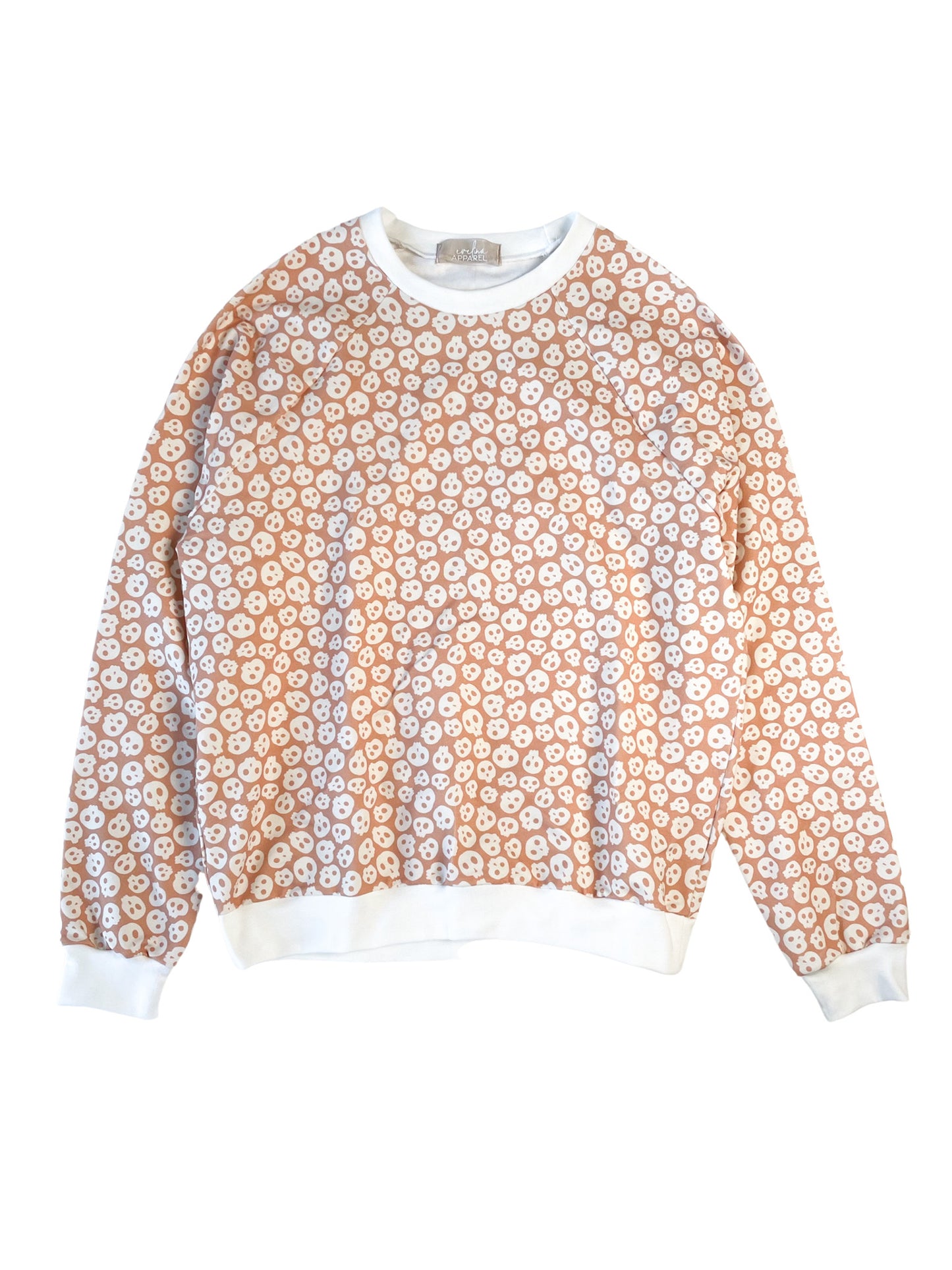 Halloween Cotton Sweatshirt / caramel skulls