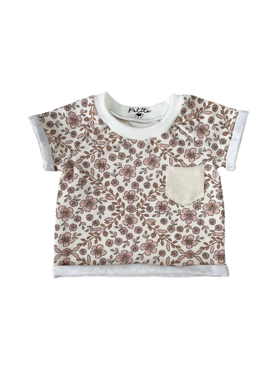 Jersey t-shirt / boho floral garland