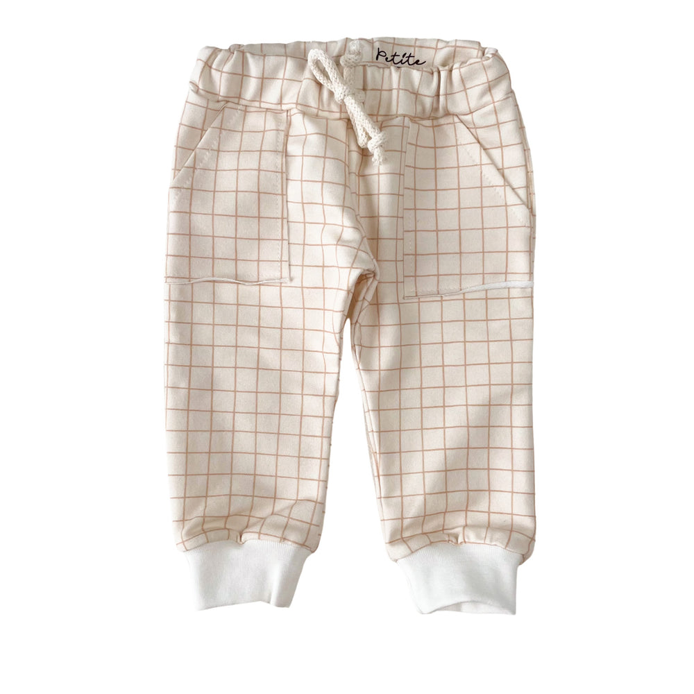 Baby sweatpants / vanilla checkers