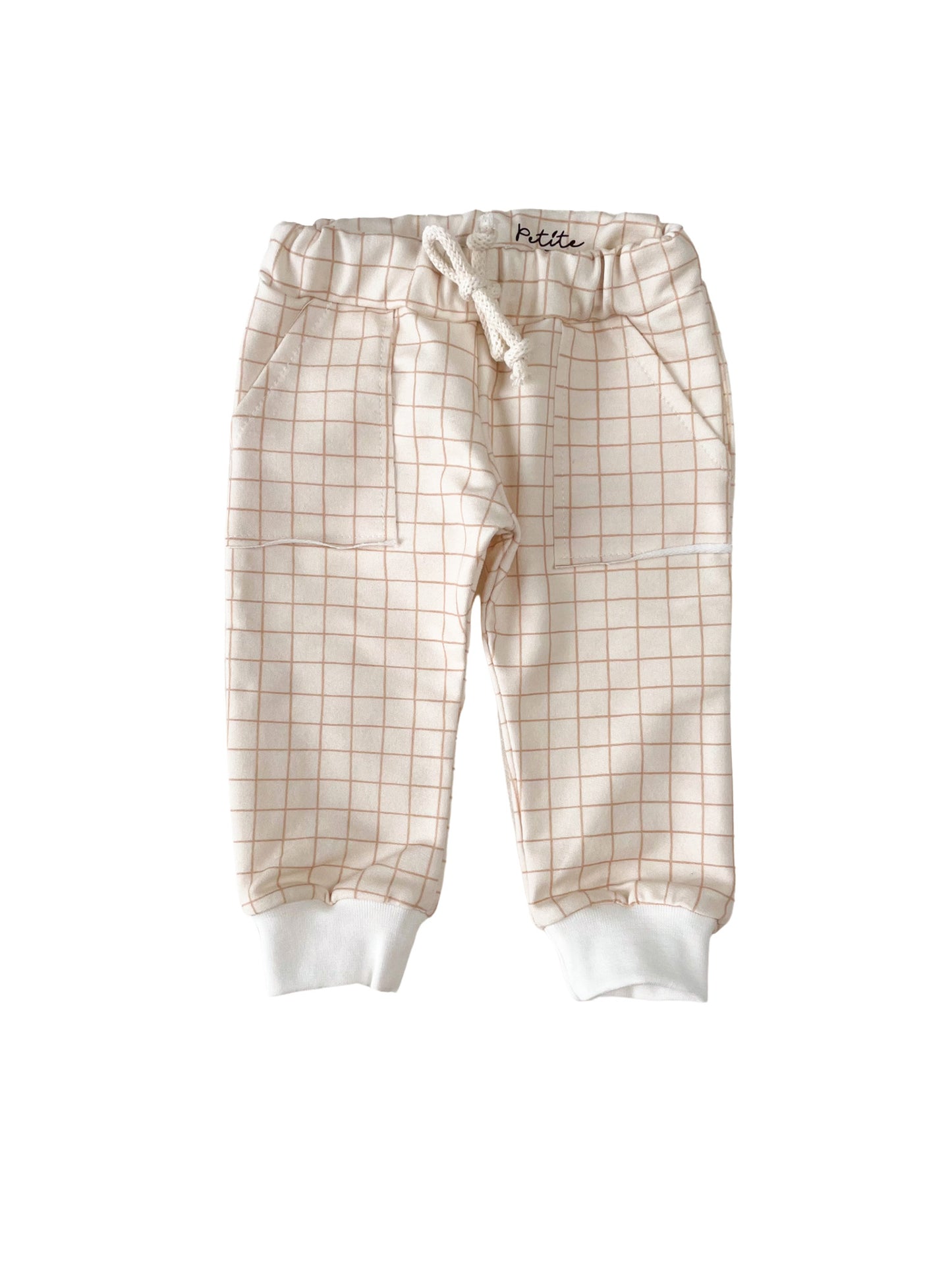 Baby sweatpants / vanilla checkers