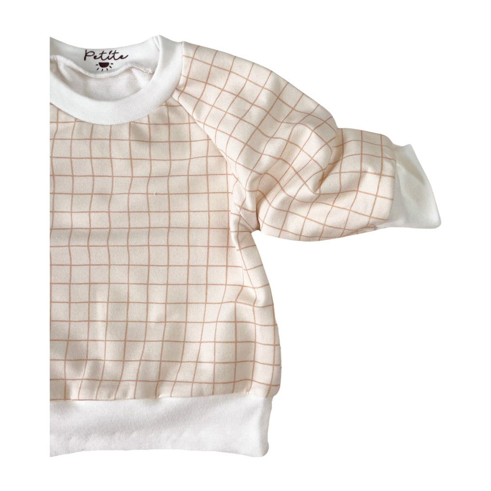 Baby cotton sweatshirt / vanilla checkers