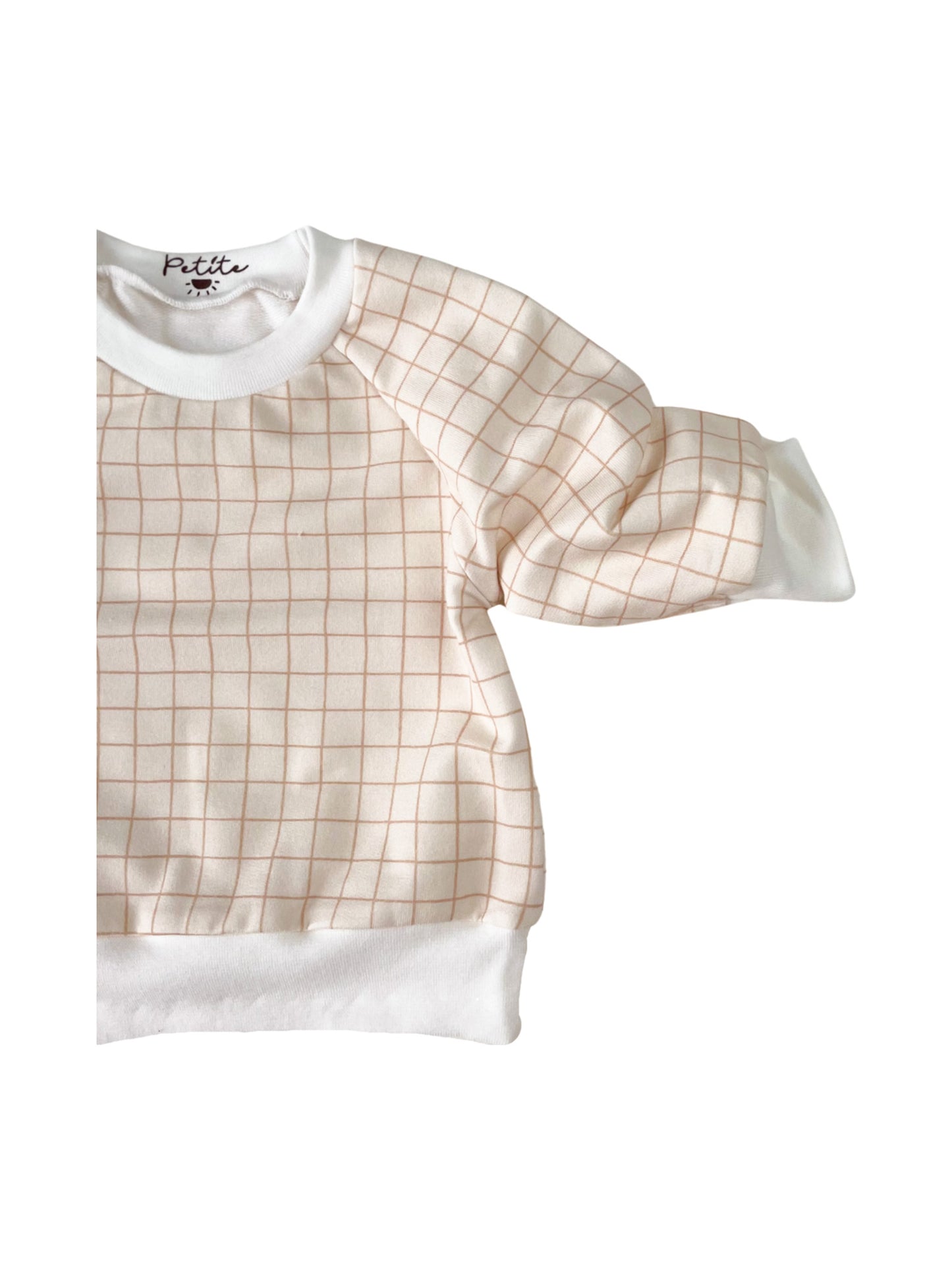 Baby cotton sweatshirt / vanilla checkers