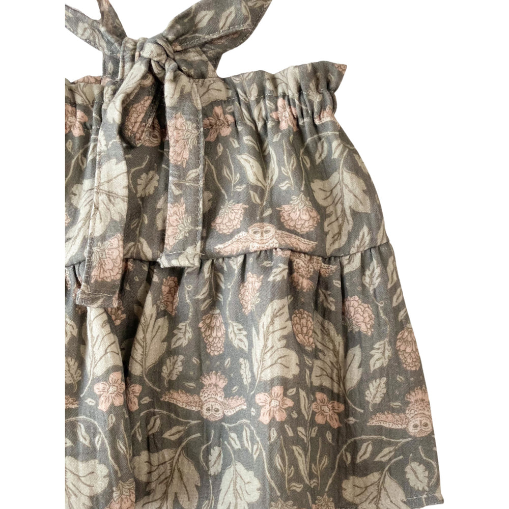 
                      
                        Baby muslin dress / botanical owls - forest green
                      
                    