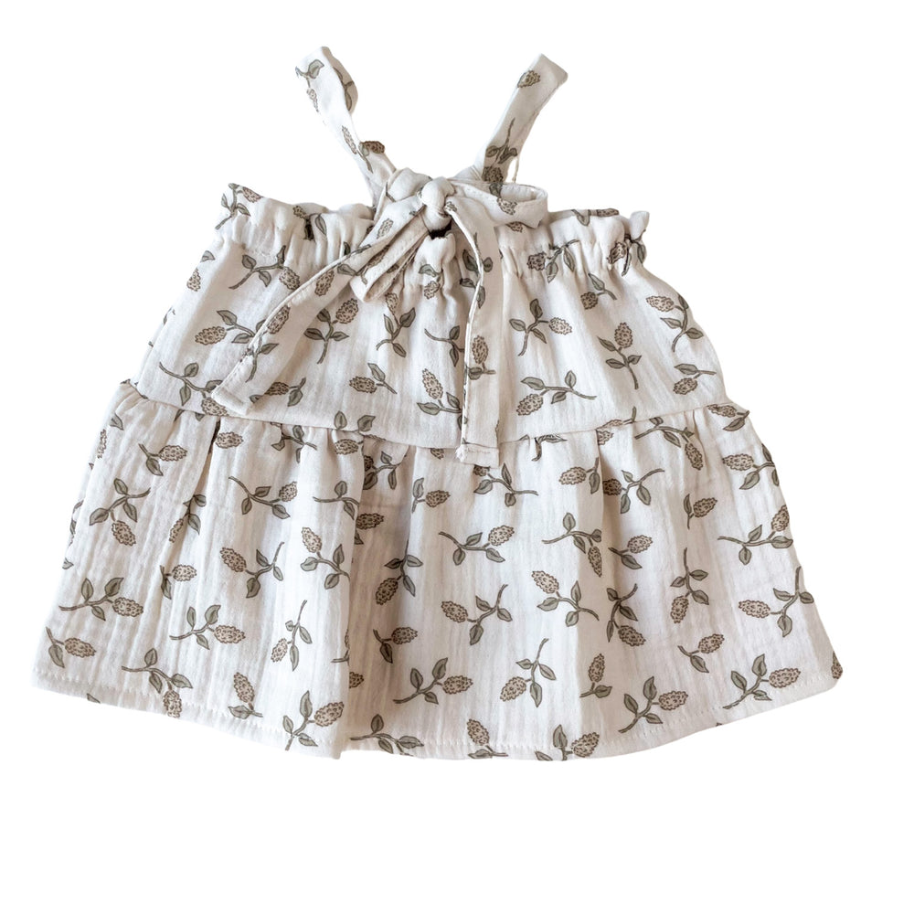 Baby muslin dress / simple flowers