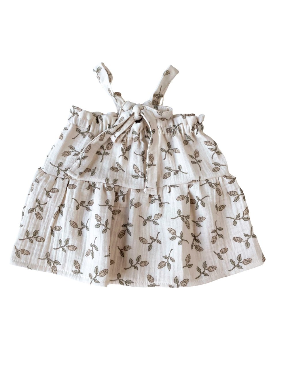 Baby muslin dress / simple flowers