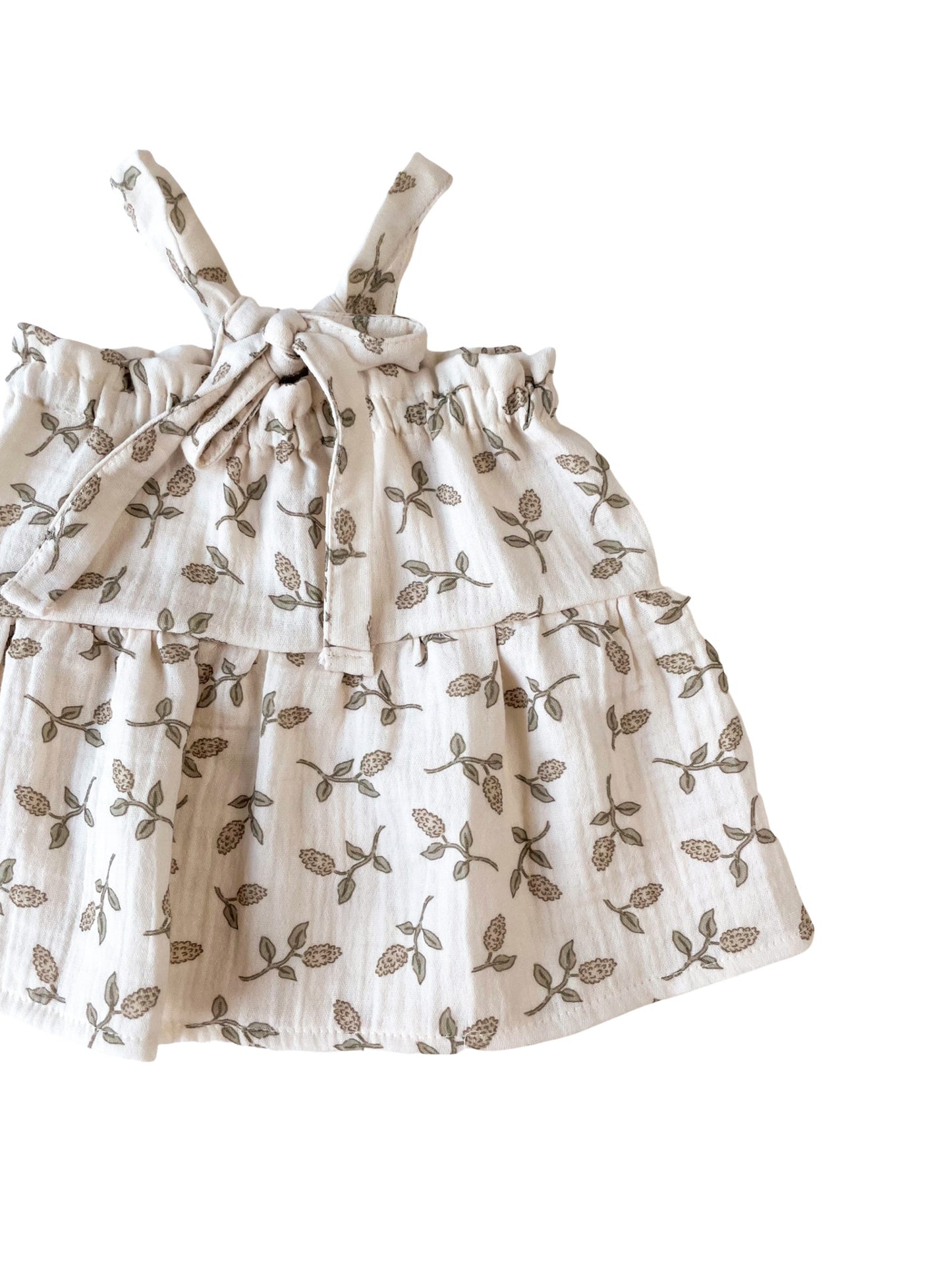 Baby muslin dress / simple flowers