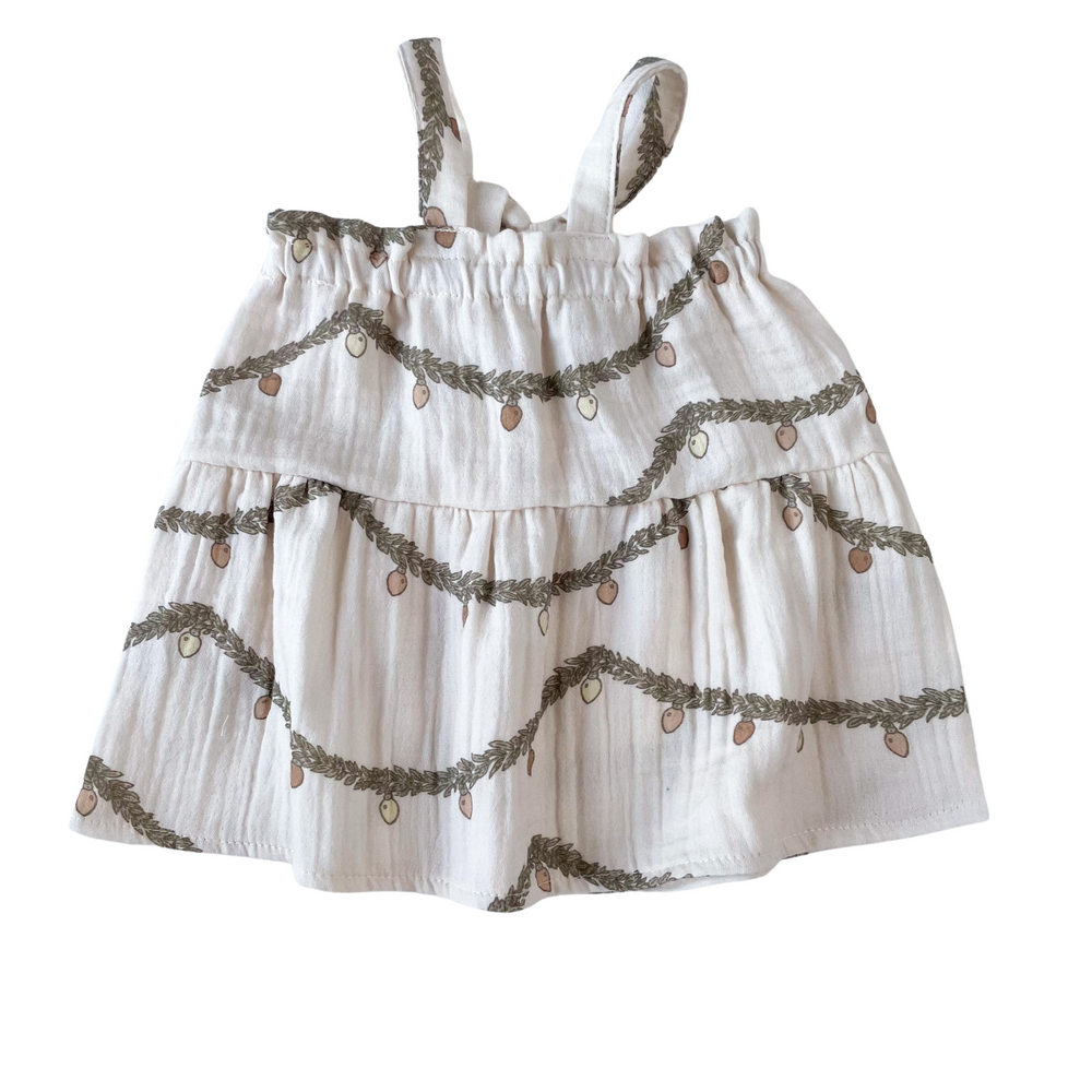 Baby muslin dress / Christmas lights