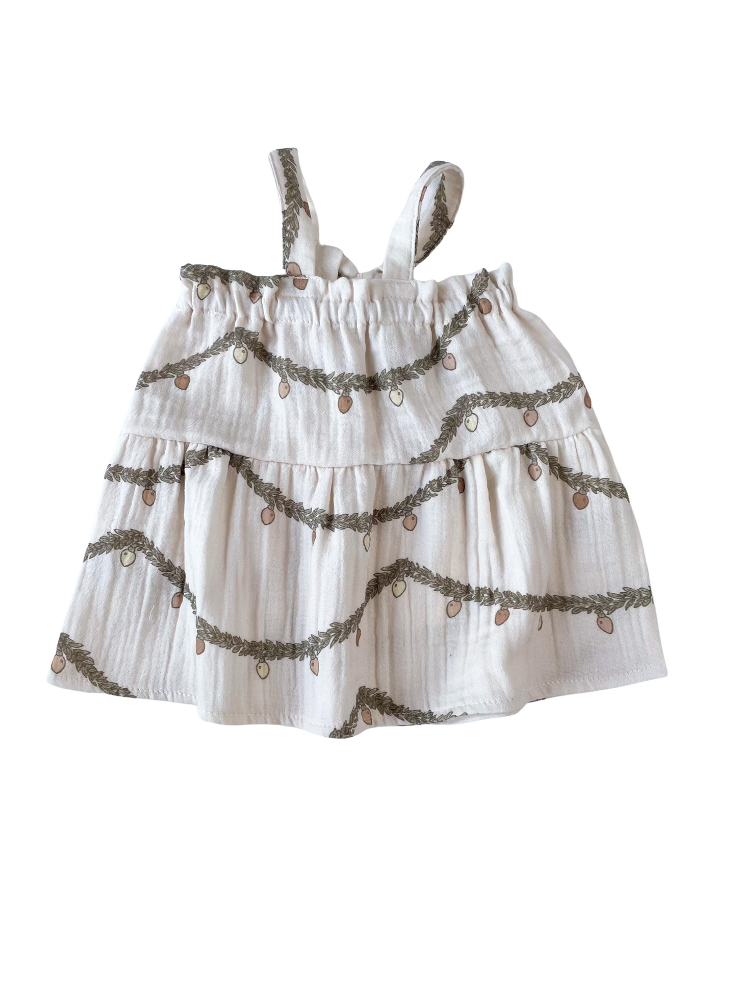 Baby muslin dress / Christmas lights