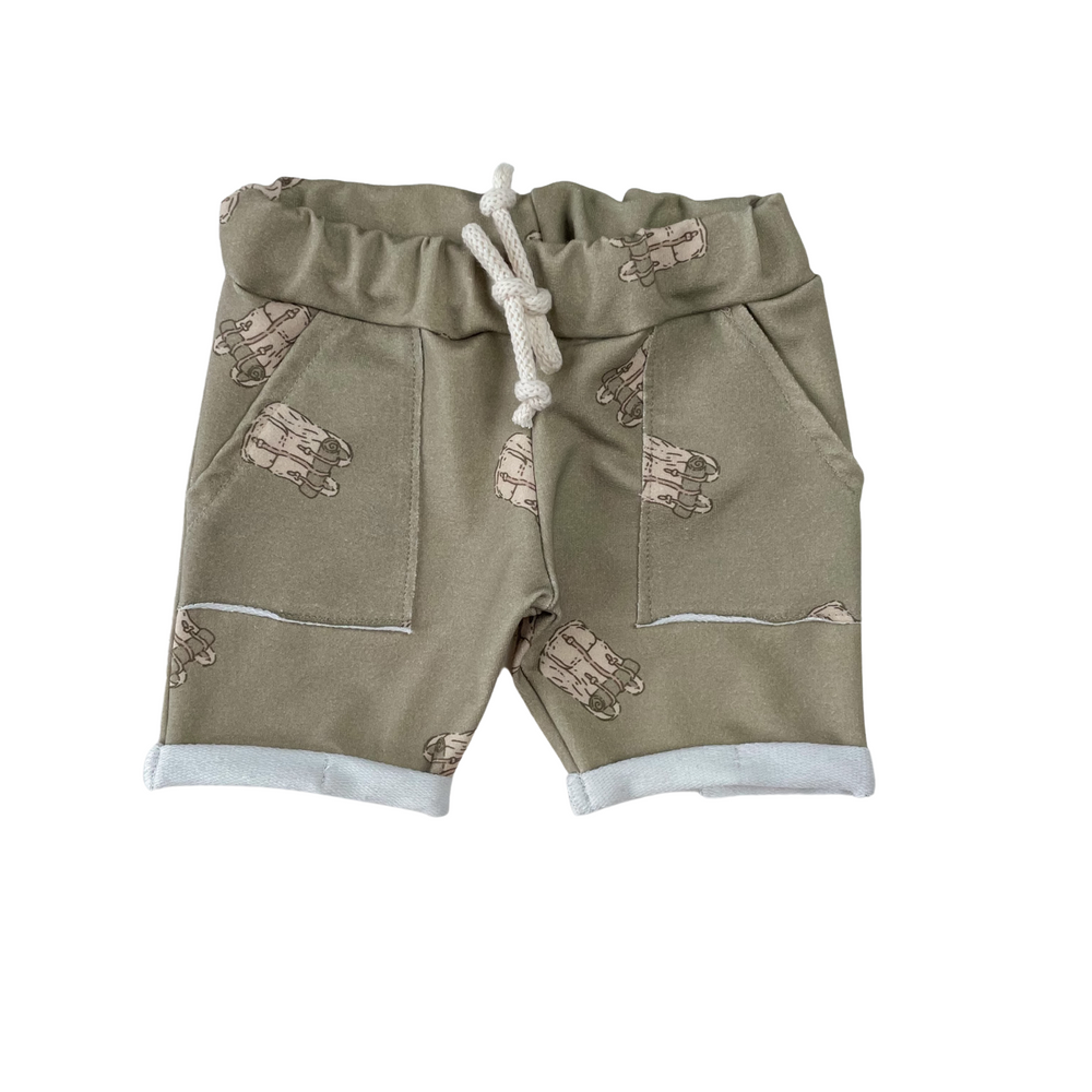 Baby boy shorts/ boho backpacks