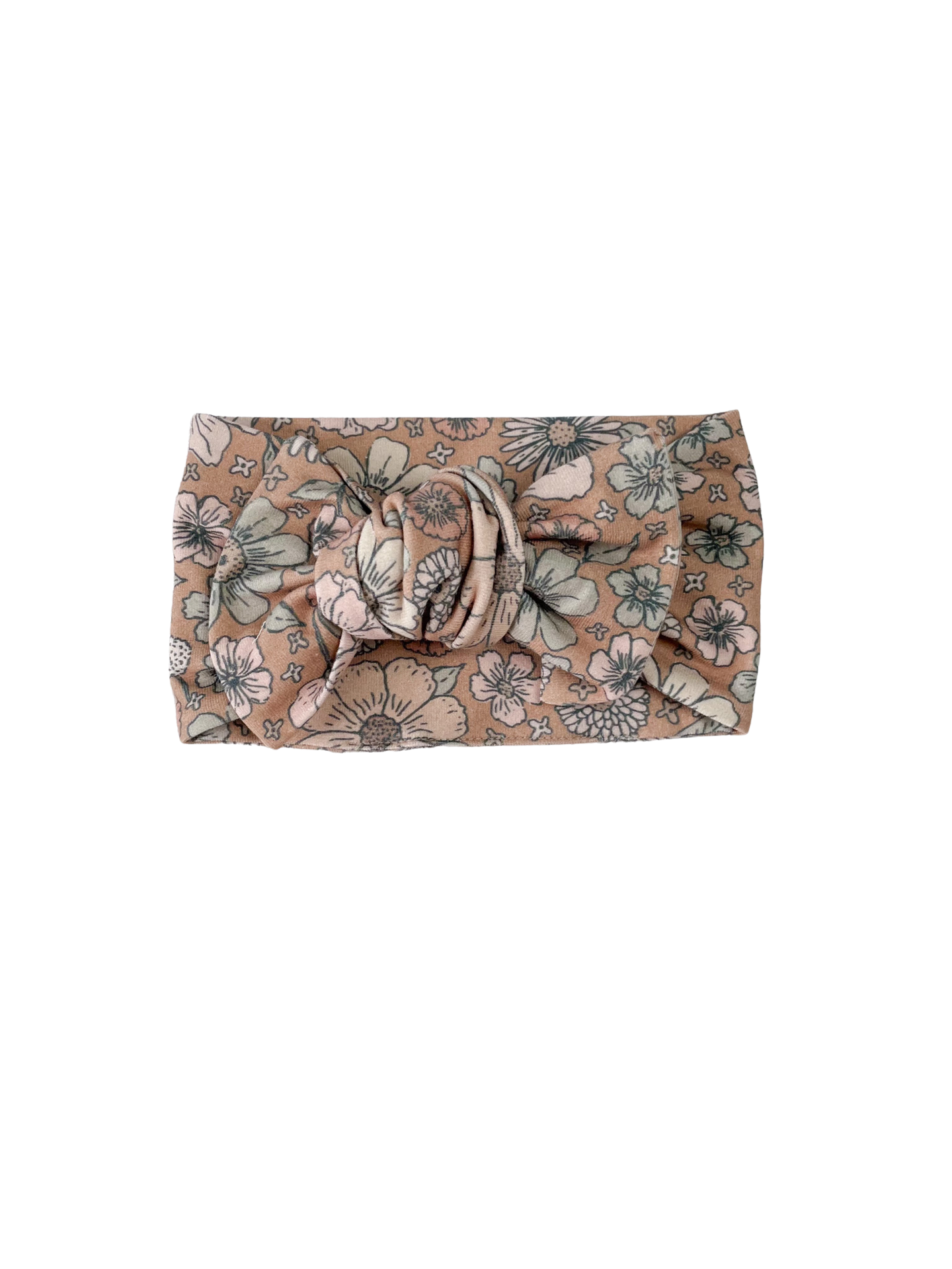 Load image into Gallery viewer, Bow headband / bold floral - caramel

