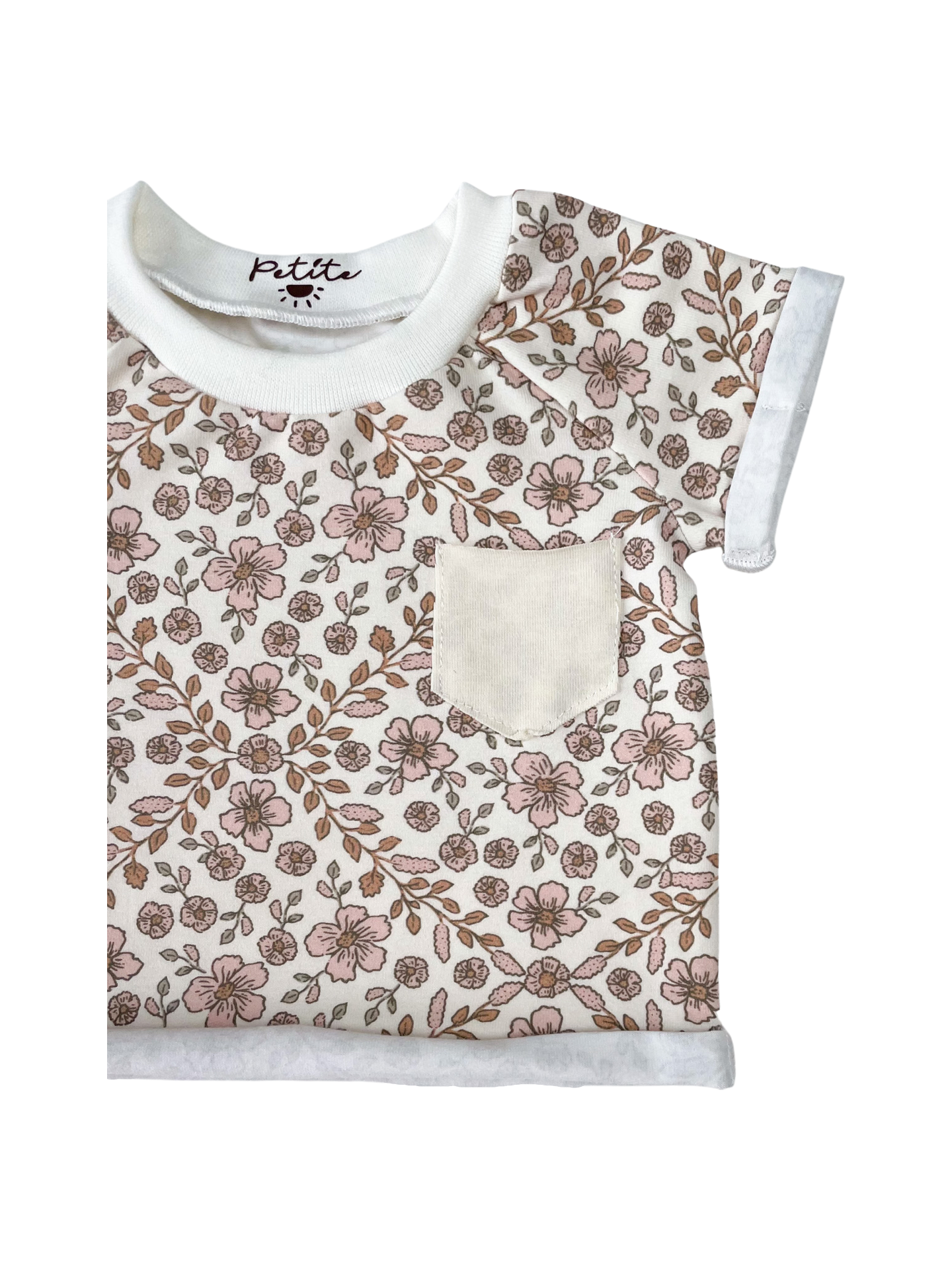 Jersey t-shirt / boho floral garland