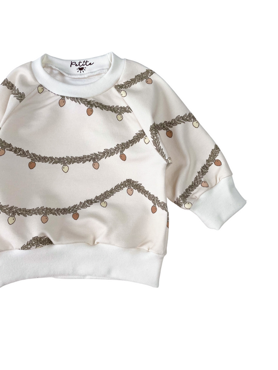Baby cotton sweatshirt / Christmas lights