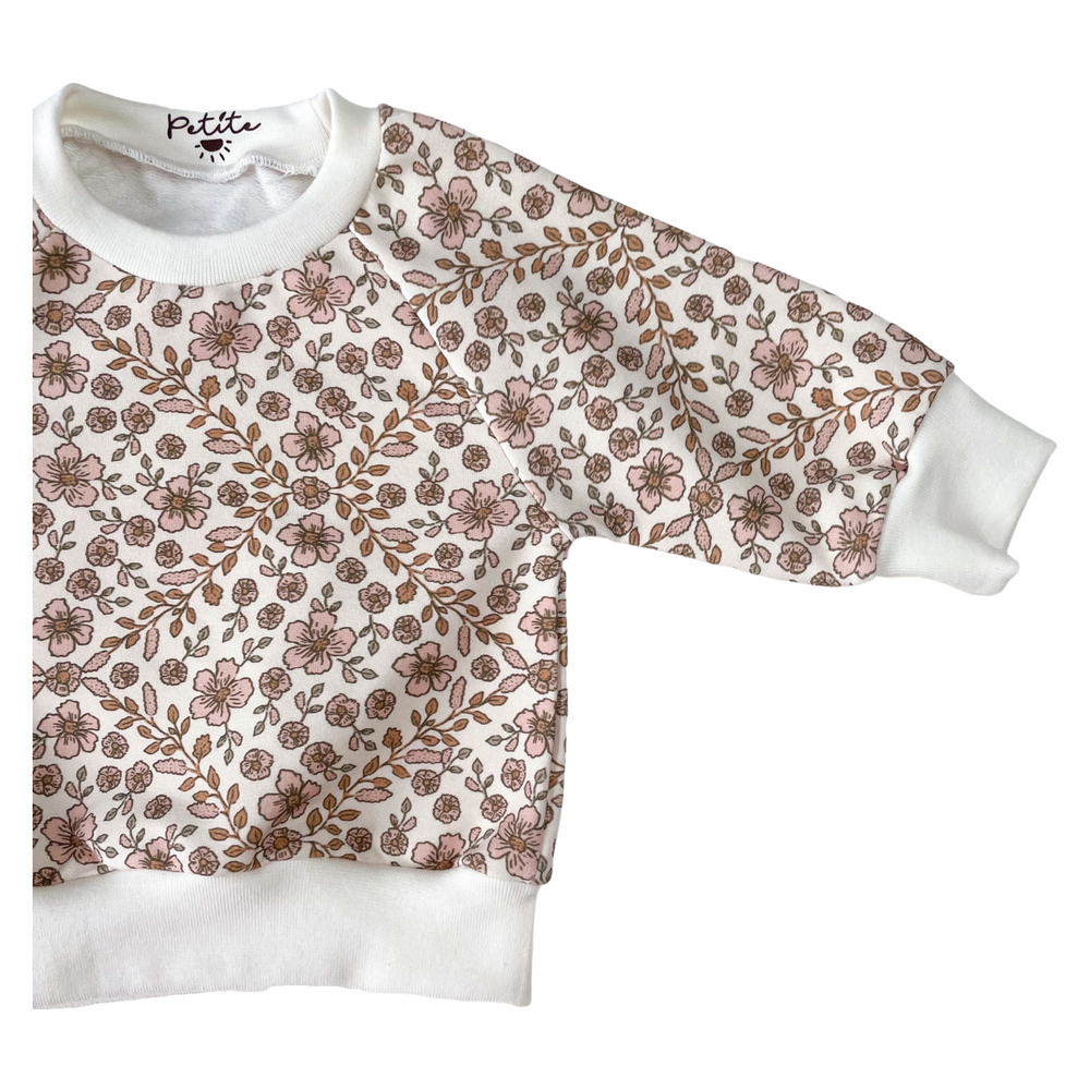 
                      
                        Baby cotton sweatshirt / boho floral garland
                      
                    