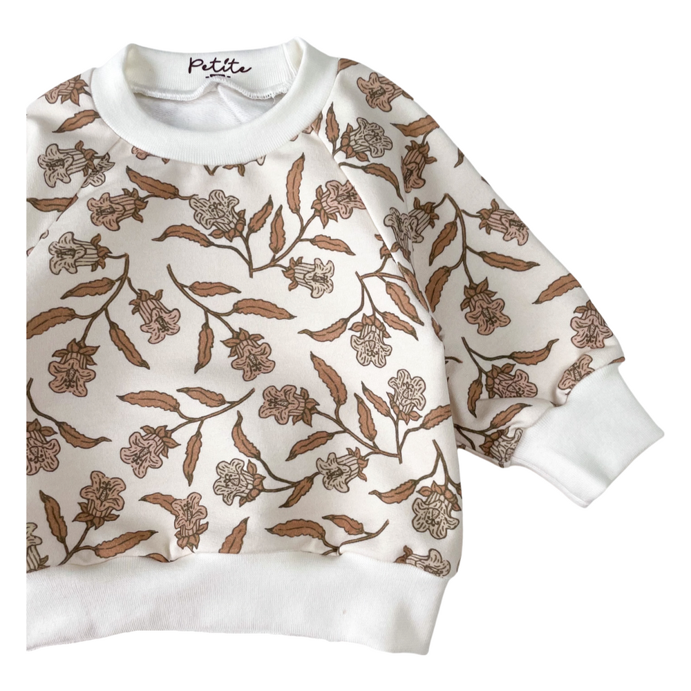 Baby cotton sweatshirt / Bell flowers