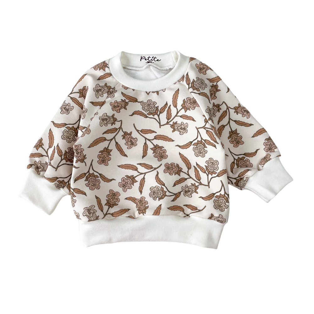 
                      
                        Baby cotton sweatshirt / Bell flowers
                      
                    