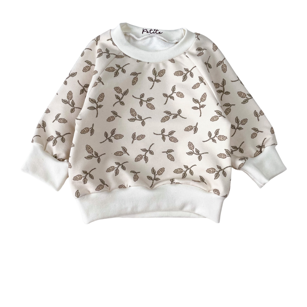 
                      
                        Baby cotton sweatshirt / simple flowers
                      
                    