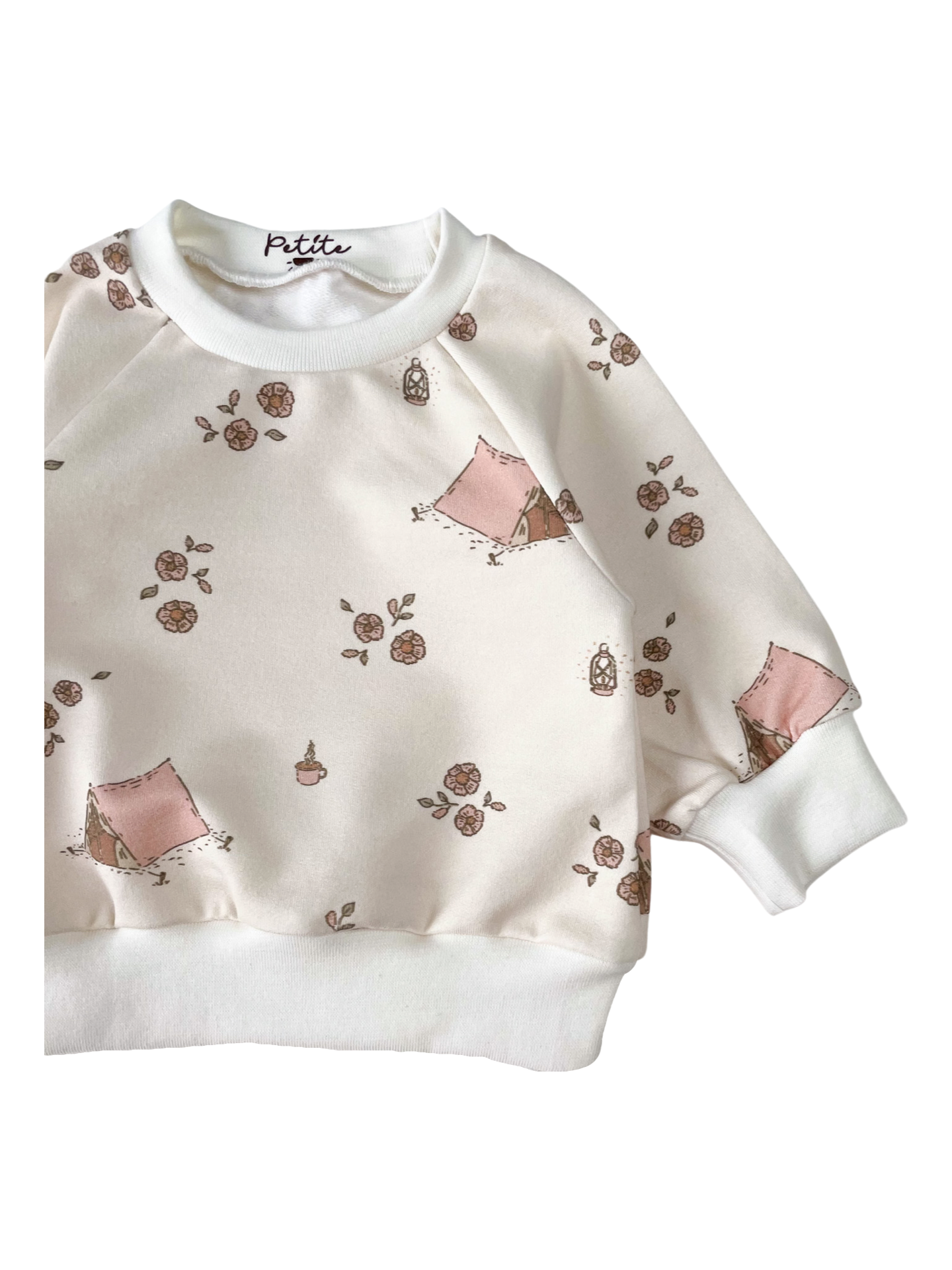 Baby cotton sweatshirt / boho camp - girls