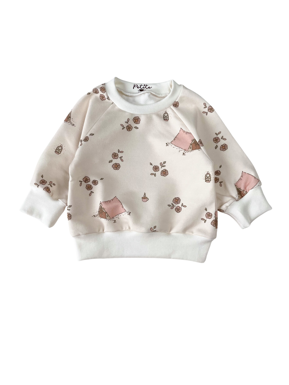 Baby cotton sweatshirt / boho camp - girls