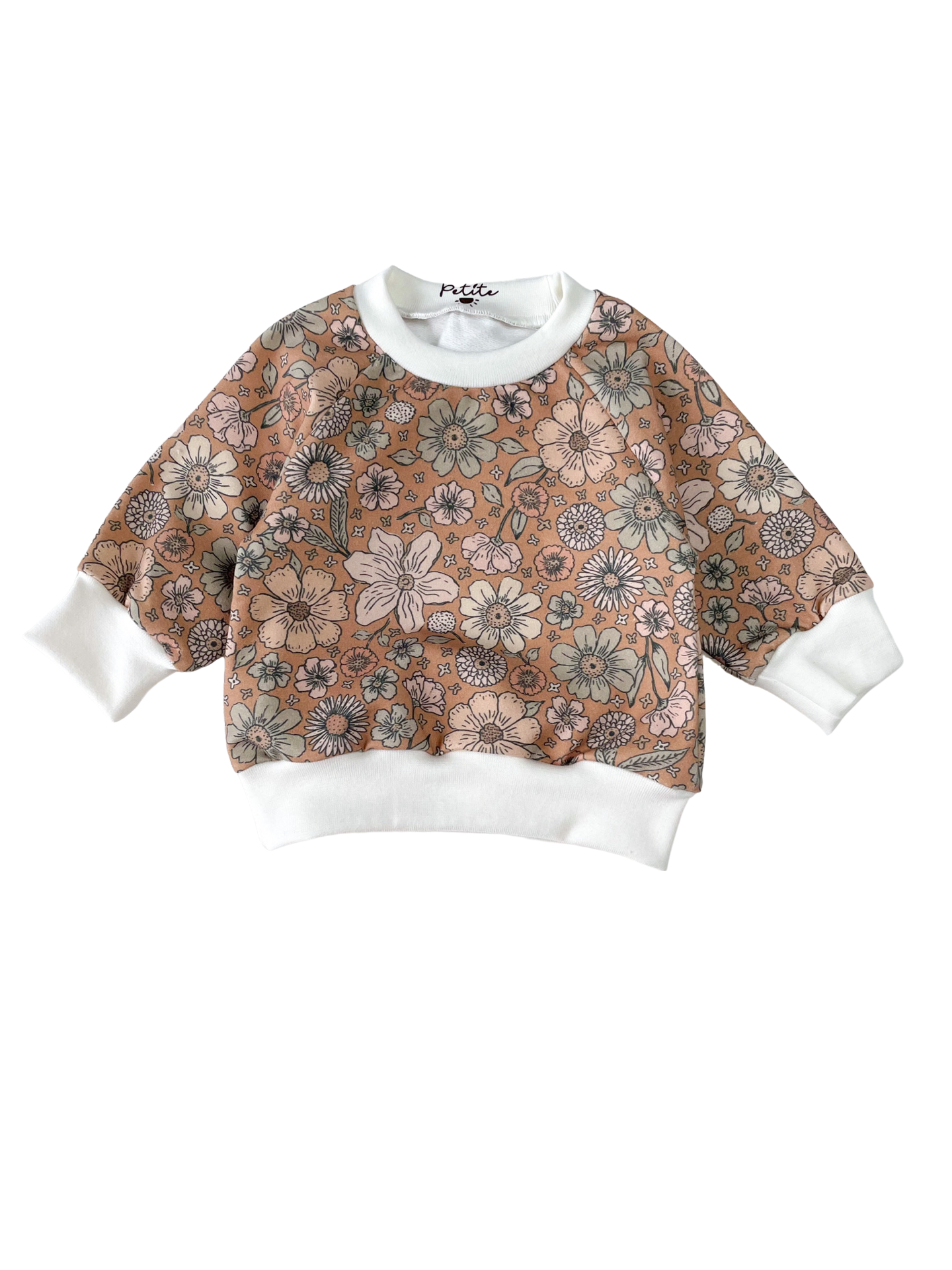 Pulover / Bold floral - caramel