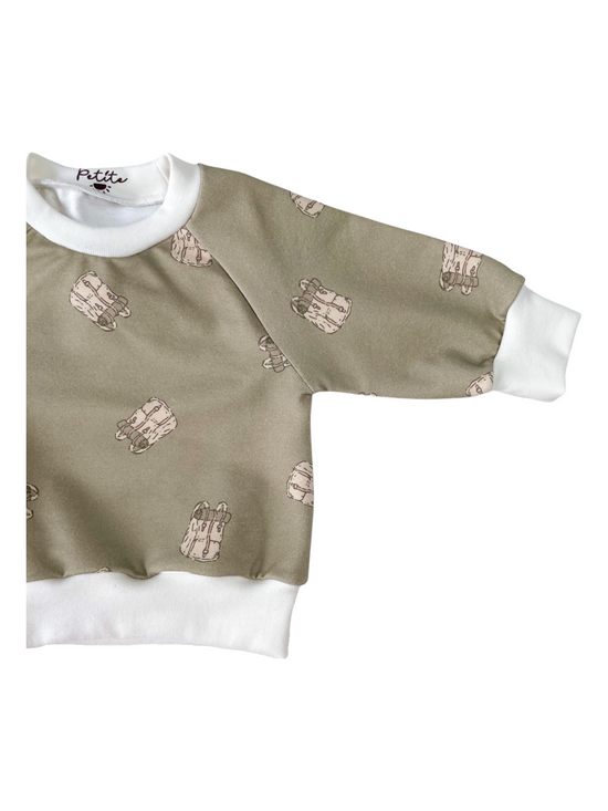 Baby cotton sweatshirt / boho backpacks