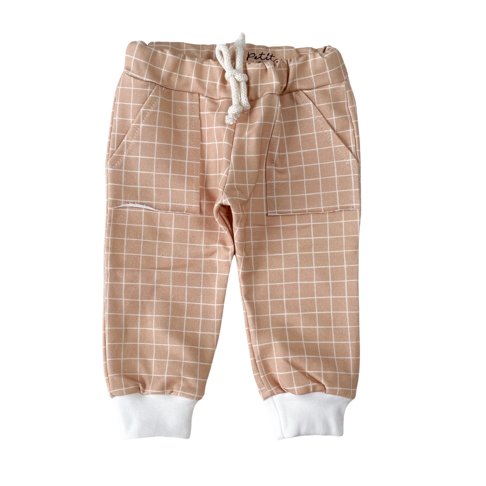 
                      
                        Baby sweatpants / caramel checkers
                      
                    