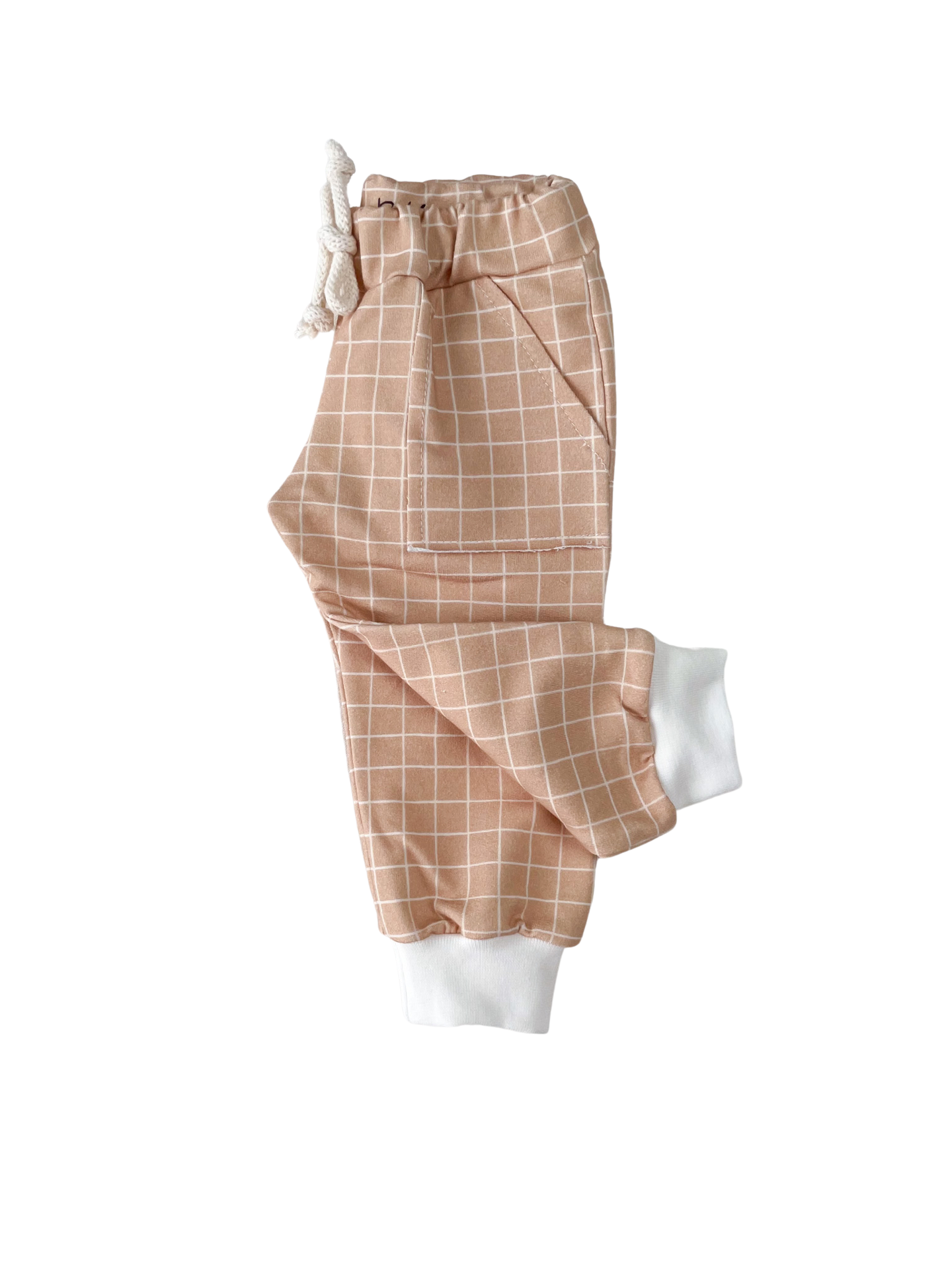 Load image into Gallery viewer, Baby sweatpants / caramel checkers
