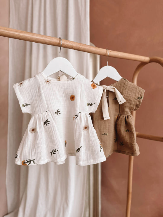 Malia baby dress / embroidered spring floral
