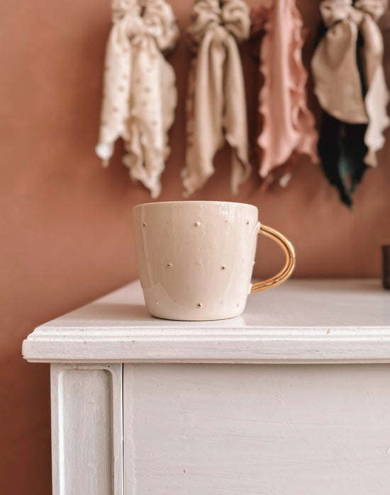 Coffee mug - tiny dots - blush