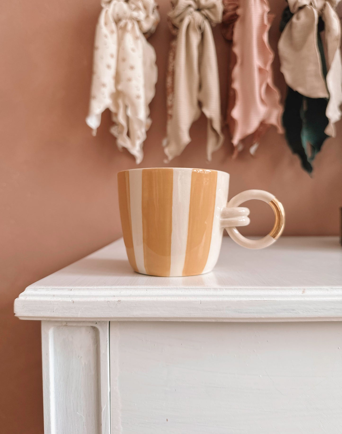Coffee mug - honey stripes