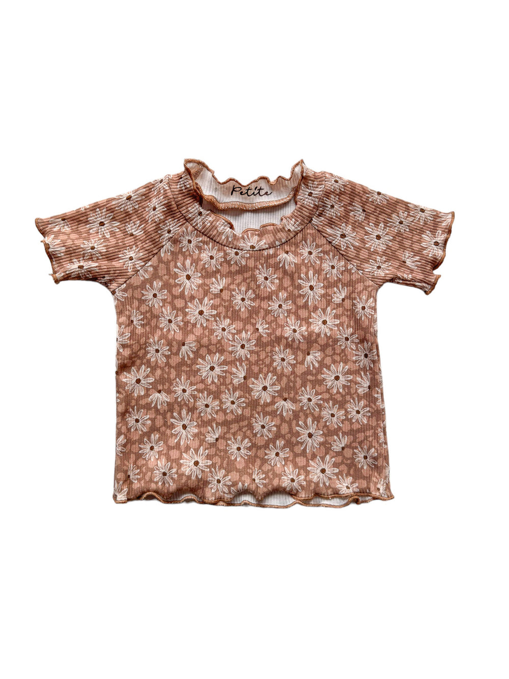 Jersey t-shirt / Daisy - cappuccino