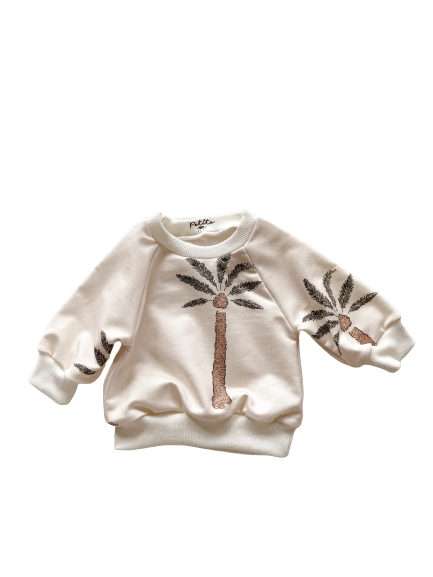 Baby cotton sweatshirt / big palms