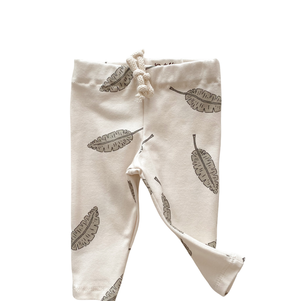 Baby leggings / leaves