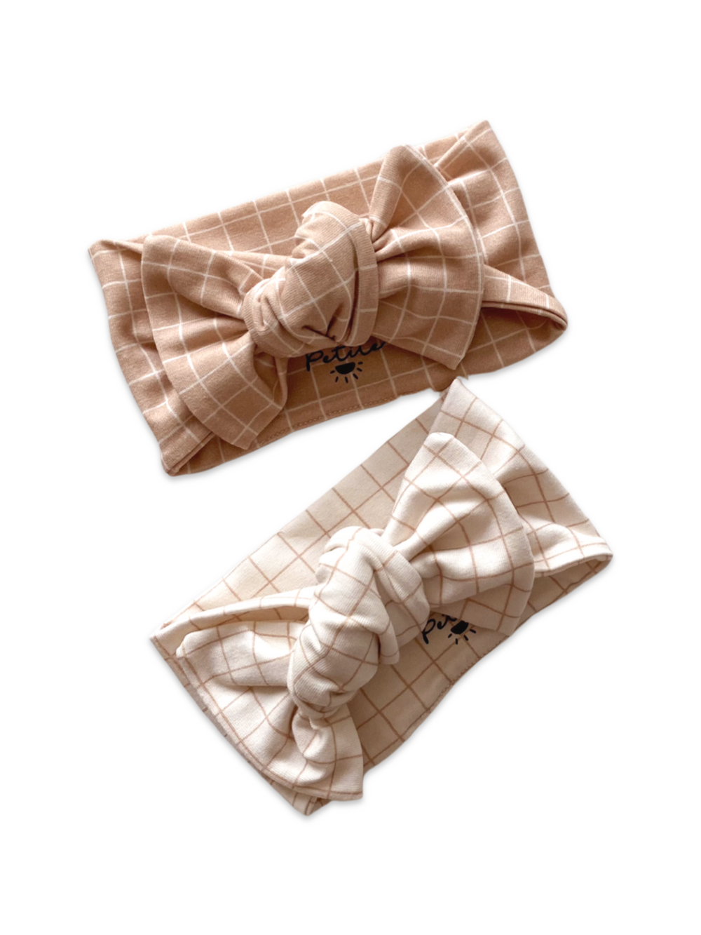 Bow headband / vanilla + caramel