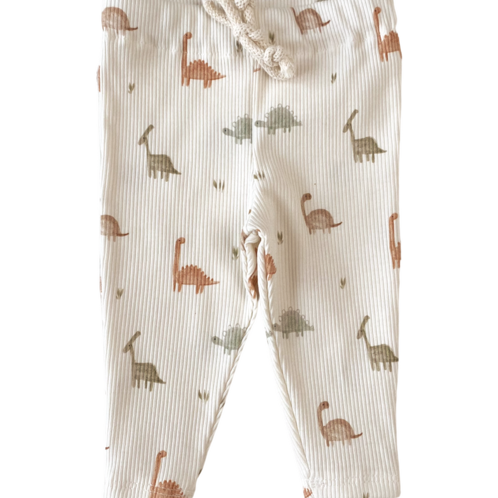 Kids leggings / ribbed - dinos