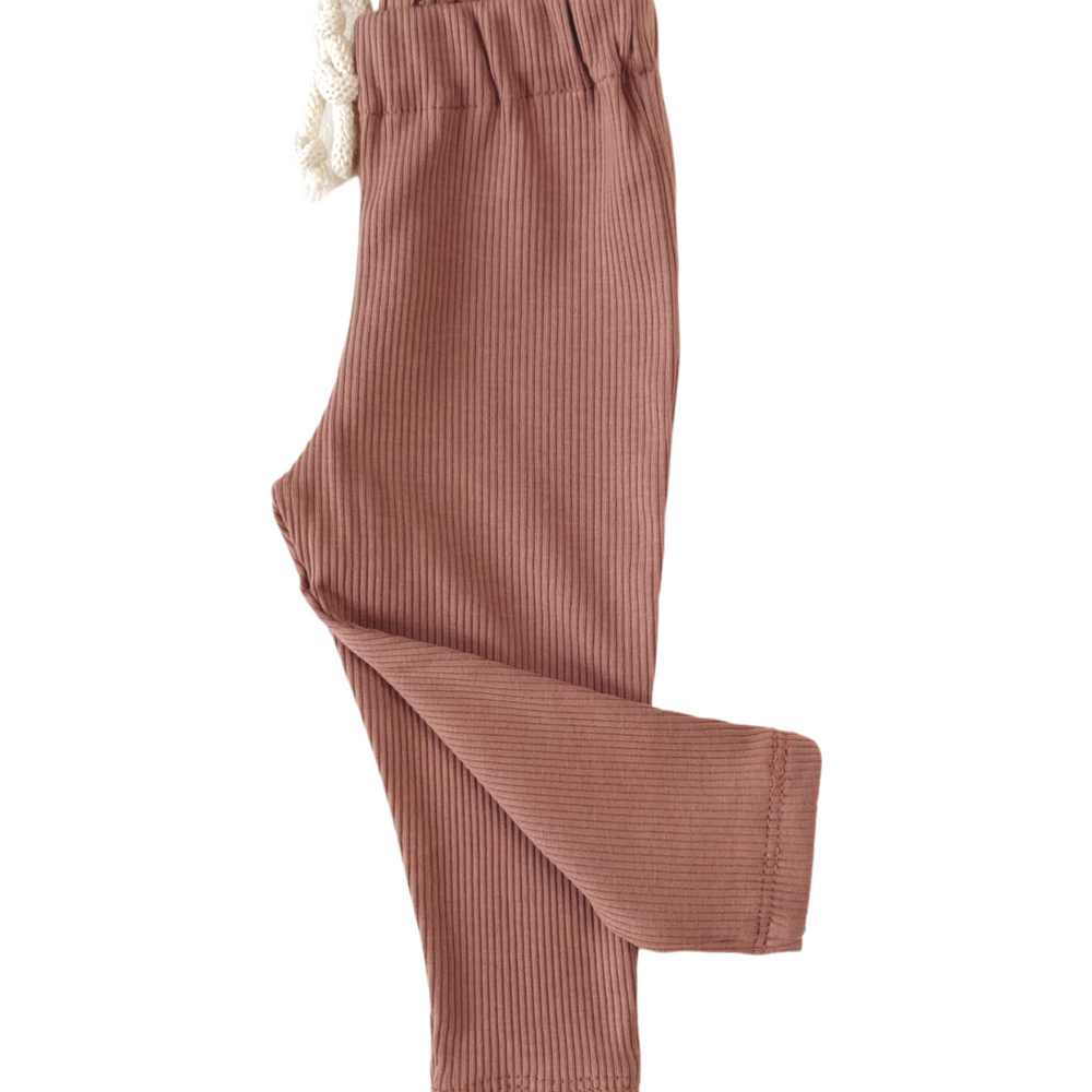 Kids leggings / ribbed - girly tones