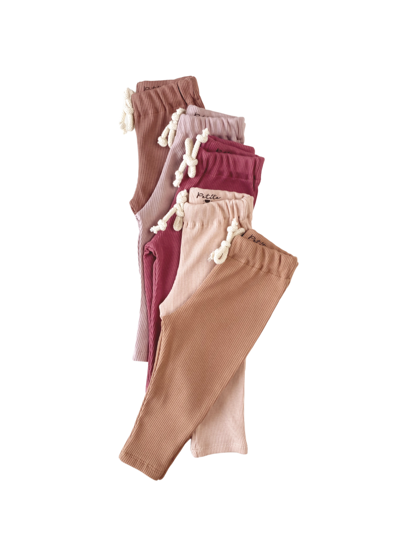 Kids leggings / ribbed - girly tones