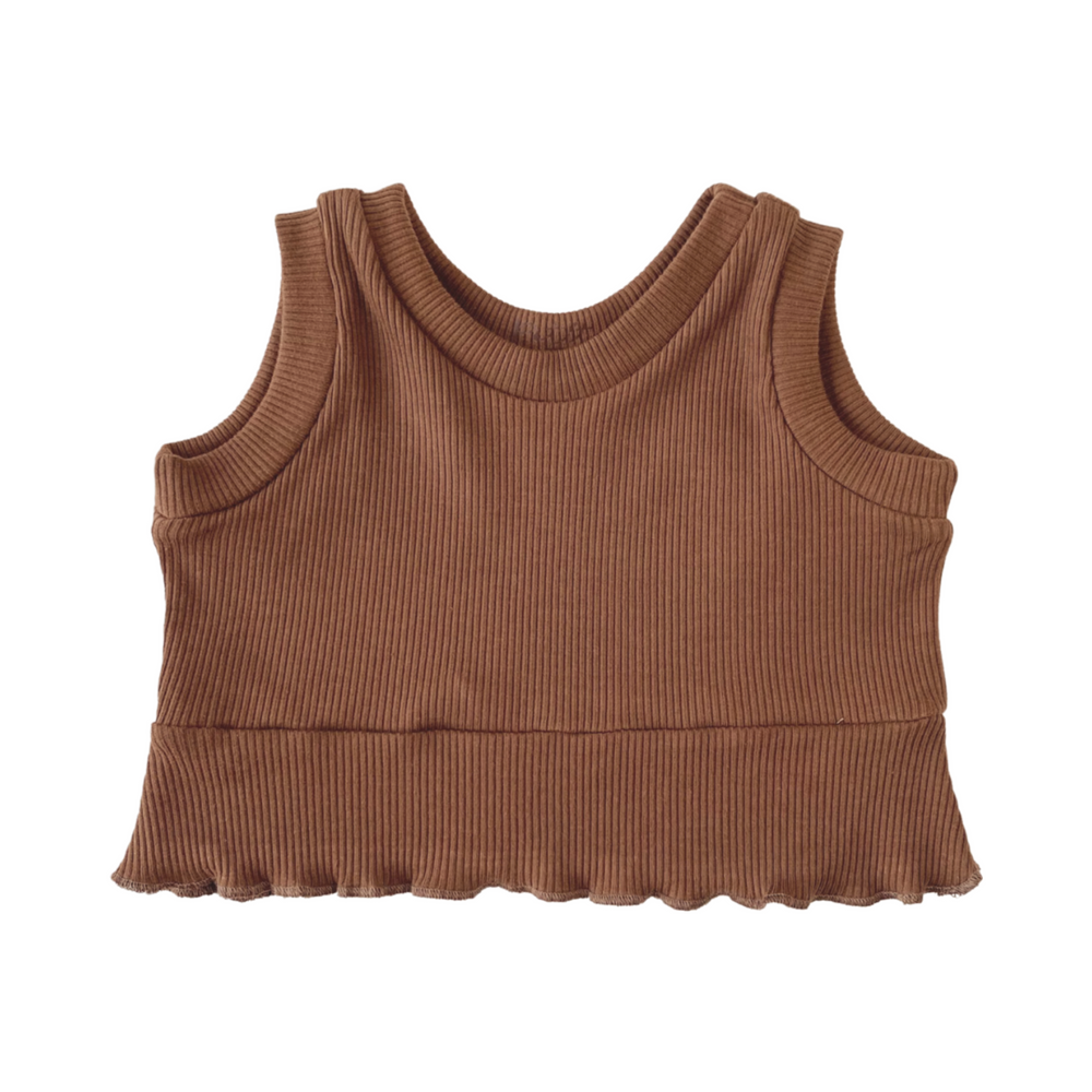 
                      
                        Ruffle top / ribbed - earth tones
                      
                    