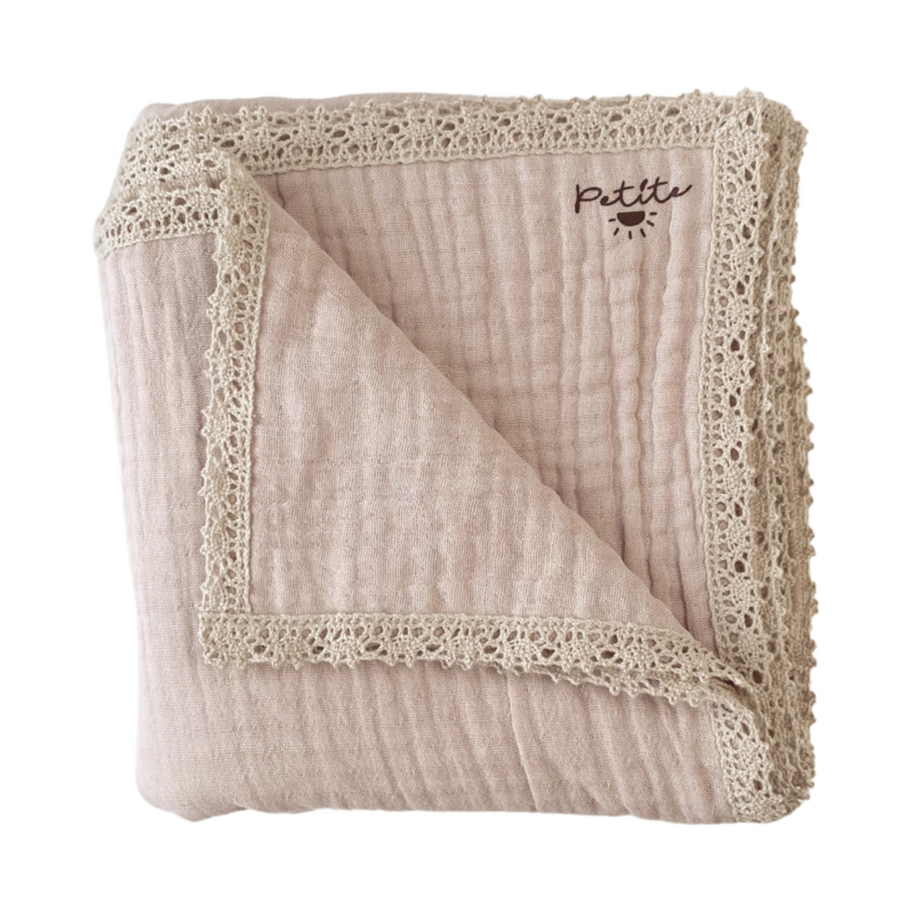 Baby swaddle / triple layer muslin - light beige